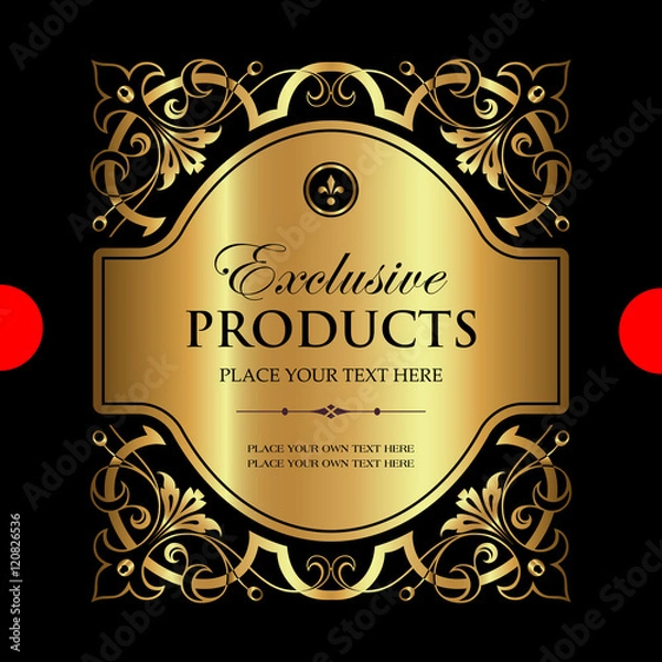 Obraz Luxury ornamental label