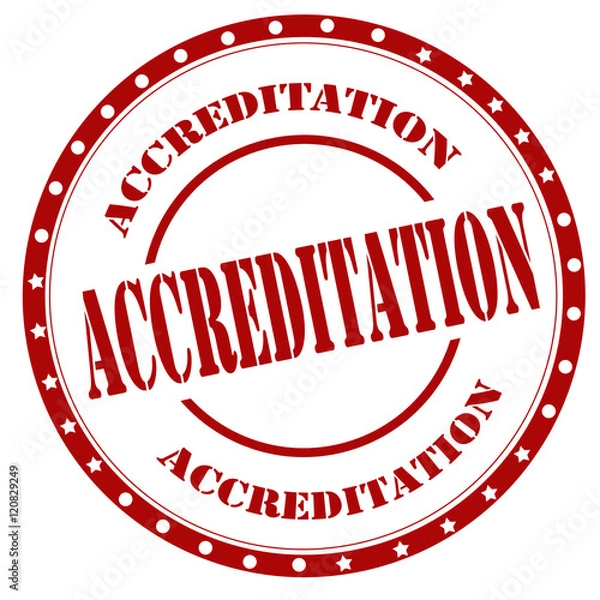 Fototapeta Accreditation-red stamp