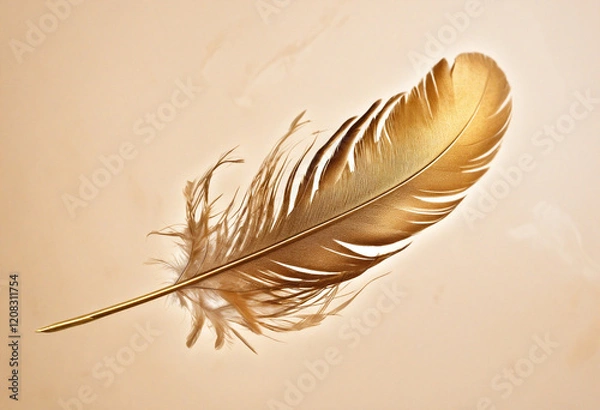 Fototapeta Gentle Feather Cascade: Seamless Photo Wallpaper for Serene Spaces, Nature Inspired Design