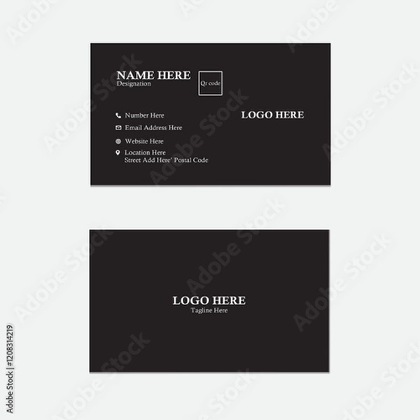 Obraz Creative and simple double sided business card templete