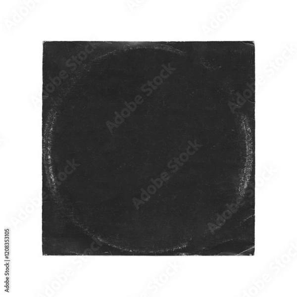 Obraz vinyl record cover mockup isolated on transparent background, sleeve without disc with empty space for music cover design