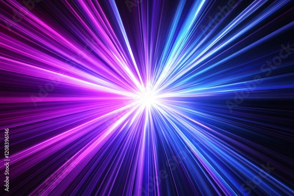 Fototapeta Futuristic Neon Waves with Glowing Abstract Curves, Vibrant Colors, and Digital Art Aesthetics for Modern Design and Dynamic Light Patterns