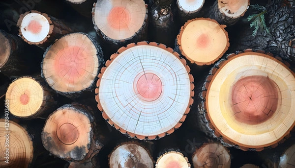 Obraz stack of wood wallpaper background