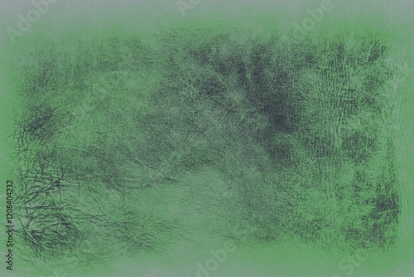 Fototapeta Beautiful green background with leather texture