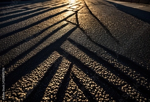 Fototapeta intricate high resolution close textured asphalt surface highlighting varied grain patterns rich texture details, pavement, dark, gray, ground, street
