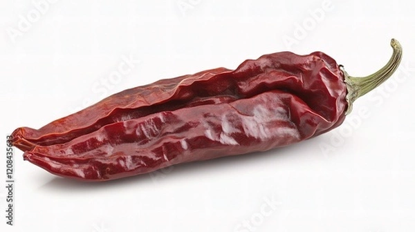 Fototapeta Isolated Red Chili Pepper on White Background for Culinary Use