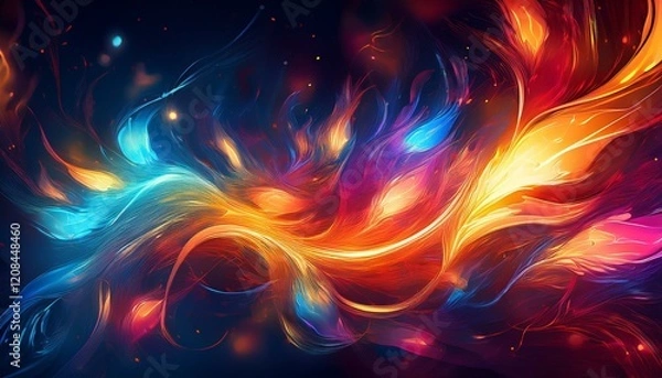 Obraz the colorful flames and sparks