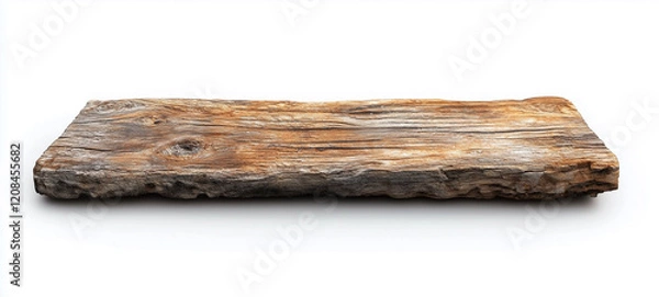 Obraz wooden log on white background