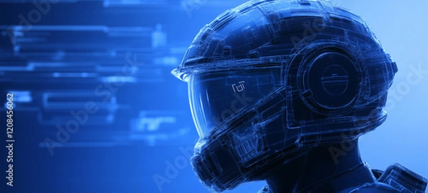 Obraz futuristic sci fi robot. futuristic technology and science concept