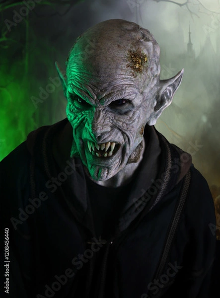 Obraz Scary demon with sharp teeth 