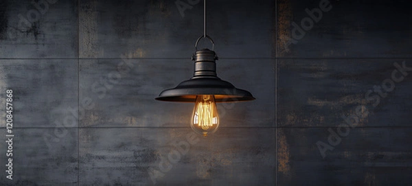 Obraz glowing light bulbs hanging from a wall.