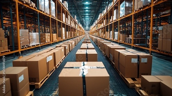 Fototapeta Technologists Work on Developing Data-Driven Platforms to Improve E-Commerce Logistics and Customer Insights.