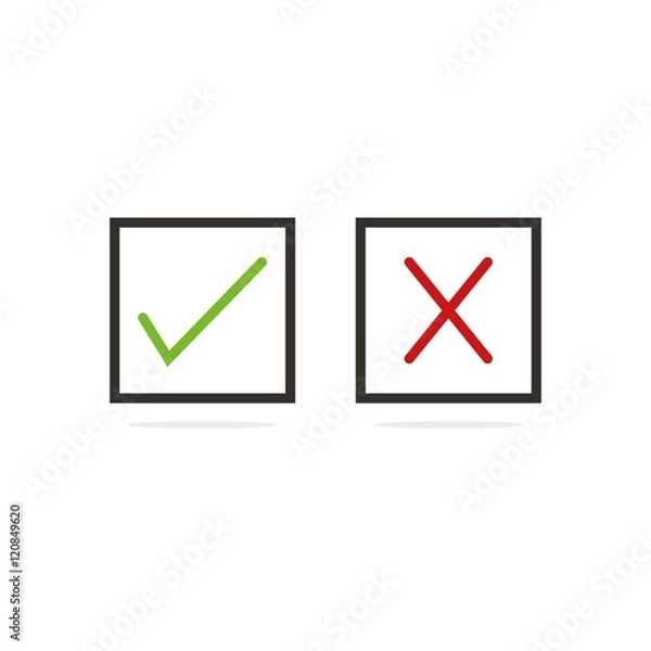 Fototapeta Check or Uncheck Button 