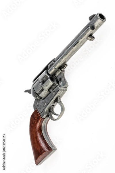 Obraz Old Revolver On Isolated Background