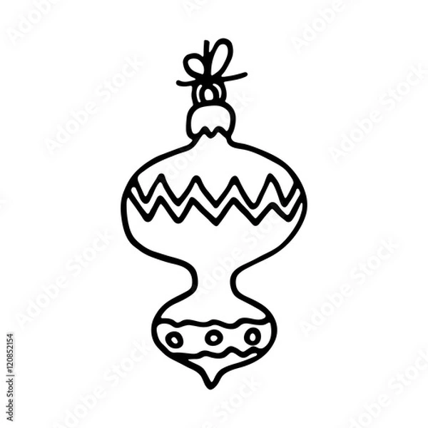 Obraz Christmas balls on white background. Vector illustration