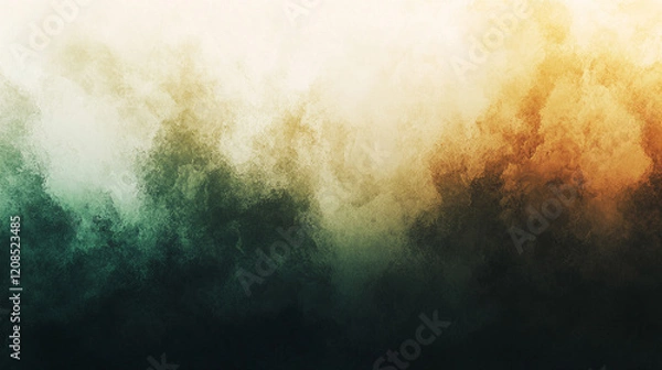 Obraz Light grainy gradient background in soft pastel tones of white, green, and beige creating a subtle and calming atmosphere with ample copy space for your design needs

