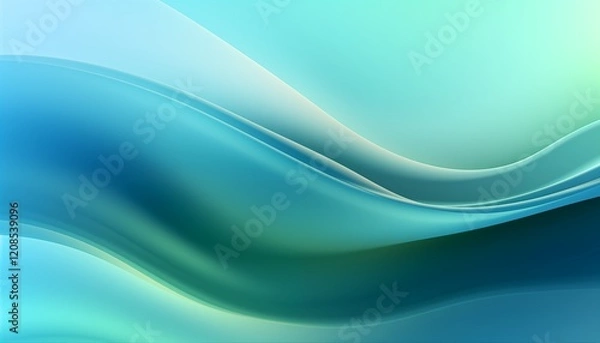 Obraz abstract blue wave background, green