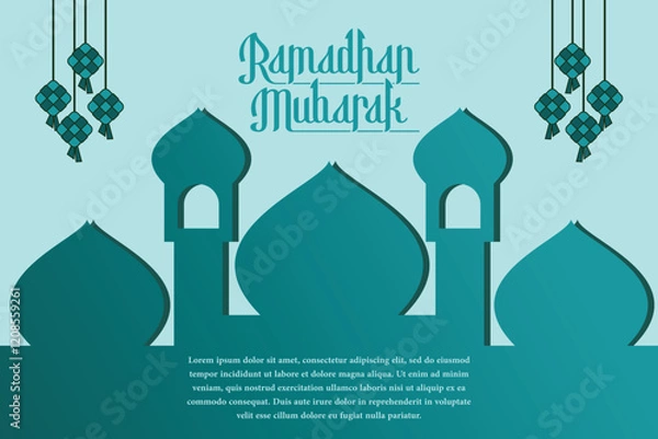 Fototapeta Ramadan kareem greeting background template