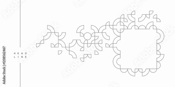 Obraz Abstract geometric technological background. Vector creative design.