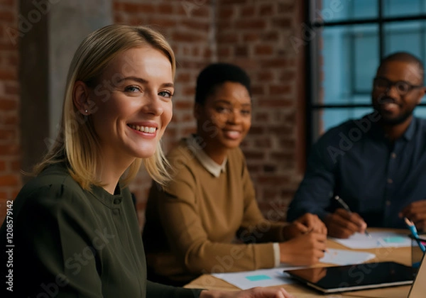 Fototapeta 회사 비즈니스 ceo 대표 임원 일상 회의 상담하는 회사원