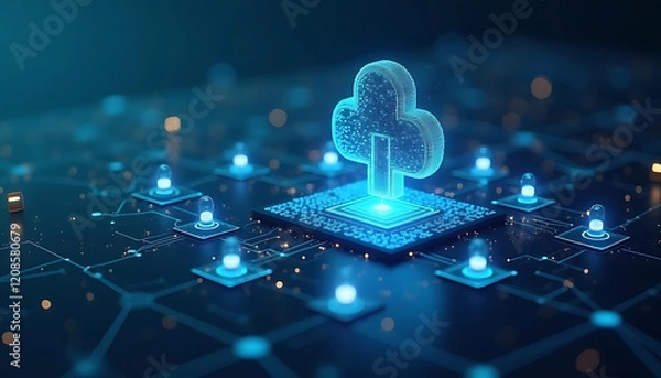 Fototapeta circuit board with code