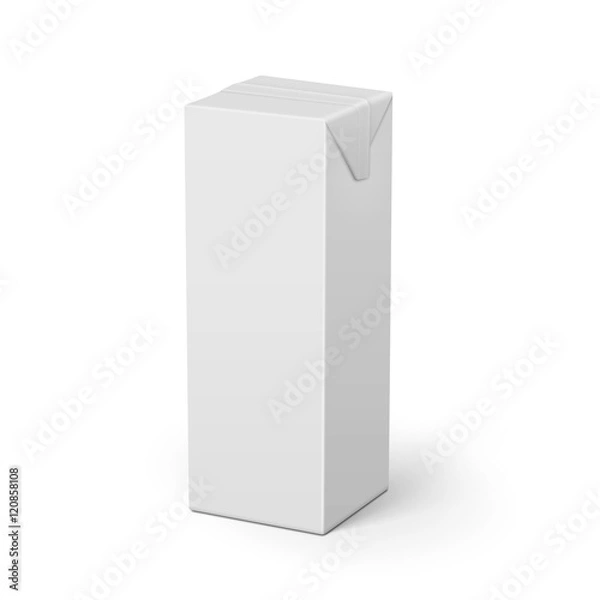 Obraz White cardboard juice package.