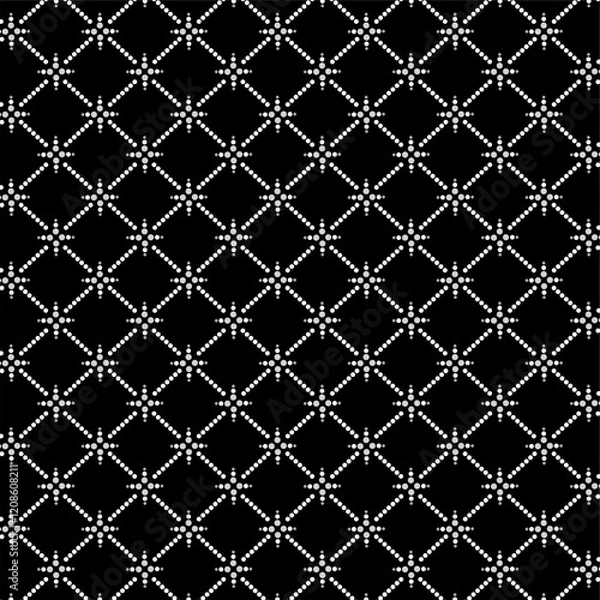 Obraz Rhinestone applique collar design for t-shirt or blouse hot-fix transfer. Abstract beautiful glitter applique rhinestone motif.	