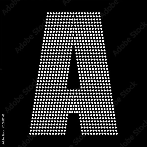 Obraz Rhinestone alphabet design for t-shirt or blouse hot-fix transfer. Abstract beautiful glitter applique rhinestone motif.	