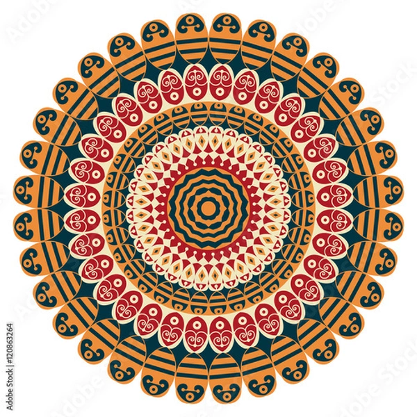 Obraz Round ethnic pattern