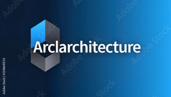 Fototapeta Modern logo design for Arclarchitecture on blue background