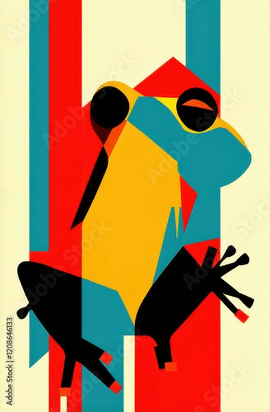 Fototapeta Minimalist Frog Design