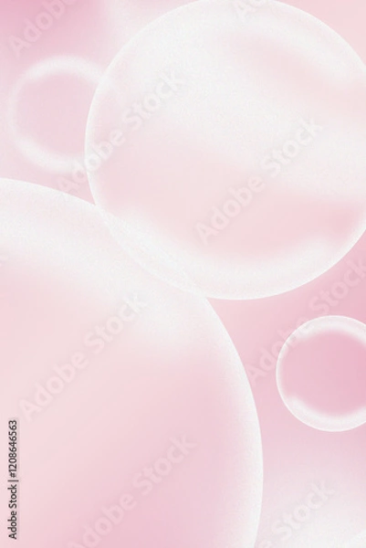 Fototapeta Pink water drops on gradient background bubble color concept graphic for illustration