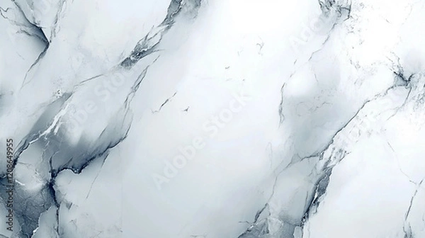 Fototapeta A subtle marble texture with soft white and grey veins creating a modern, blurred empty space with room for a caption, symbolizing elegance, calmness, and simplicity in design

