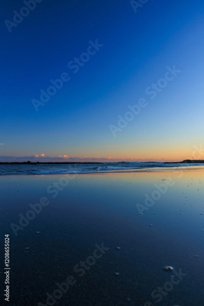 Obraz 夜明けの海