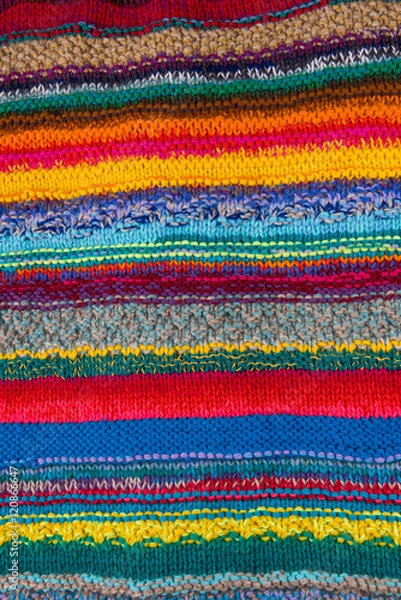 Obraz striped colorful wool texture