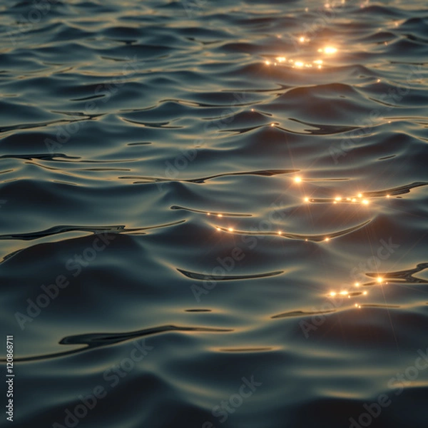 Obraz Sparkling sunlight on oceanic waves 