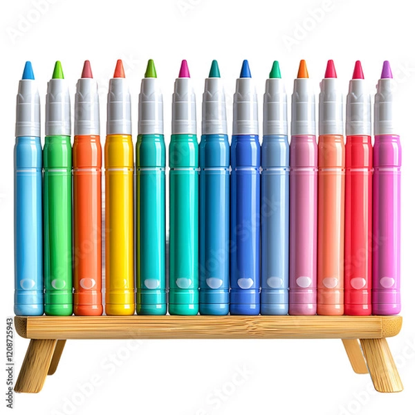 Obraz Whiteboard with Colorful Markers
