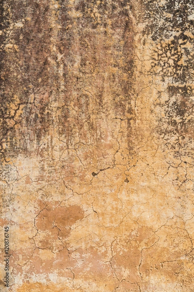 Fototapeta Cracked light beige coloured background texture