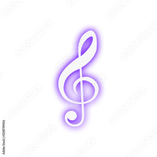 Obraz Purple Music Note Icon