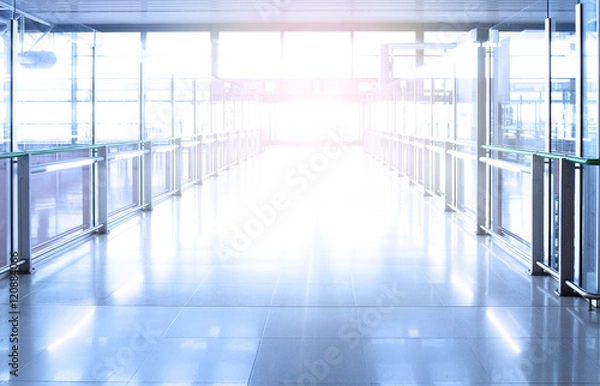 Fototapeta Building interior with sun light effected