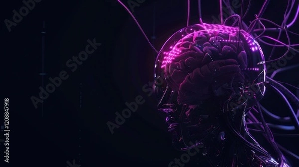 Fototapeta Artificial Intelligence Brain Illustration