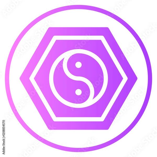 Fototapeta yin yang gradient icon