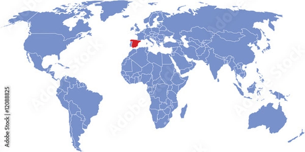 Fototapeta Global map