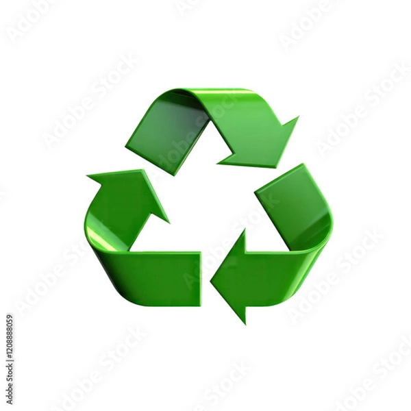 Fototapeta Recycle bin icon on a transparent background 