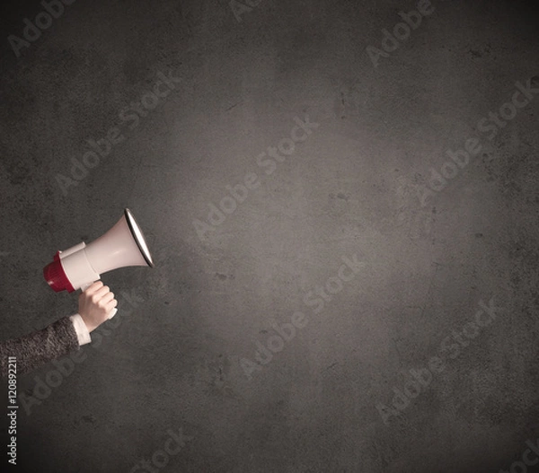 Obraz Megaphone on plain background