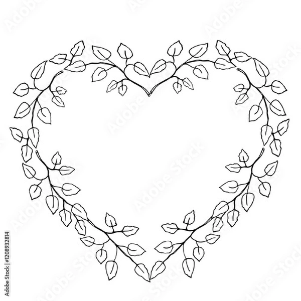 Fototapeta Doodle flower A delicate, repeating pattern of hand drawn daisies forming a floral frame. Ideal for creating a feminine and romantic aesthetic