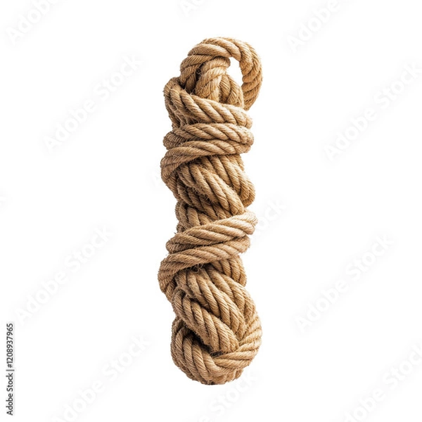 Fototapeta Knotted rope action studio product photography close-up