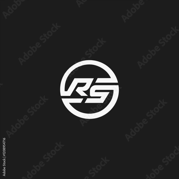 Fototapeta Simple RS Letter Initial Logo Design Template Vector Illustration