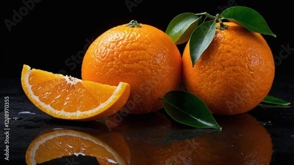 Obraz Fresh oranges photographed from close range