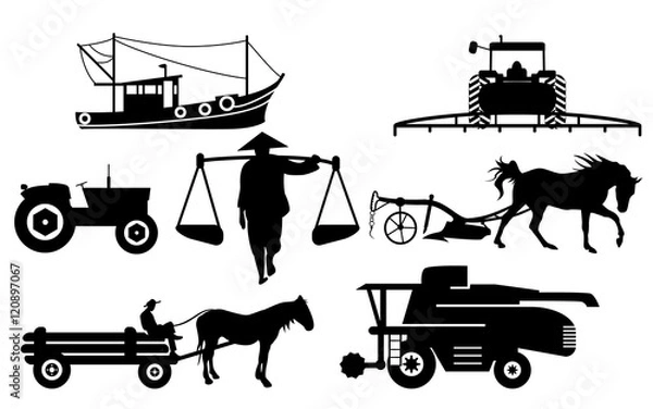 Obraz Agricultural silhouettes